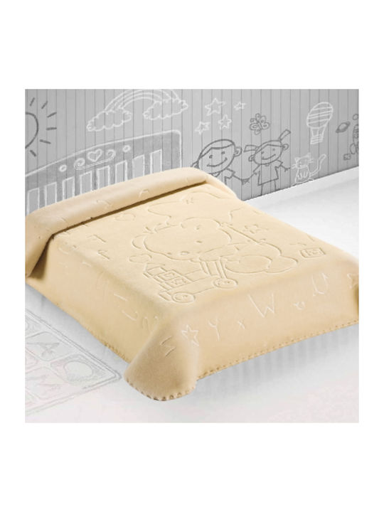 Adam Home Κουβέρτα Ισπανίας Κούνιας 521 Μπεζ Beige 110x140εκ.