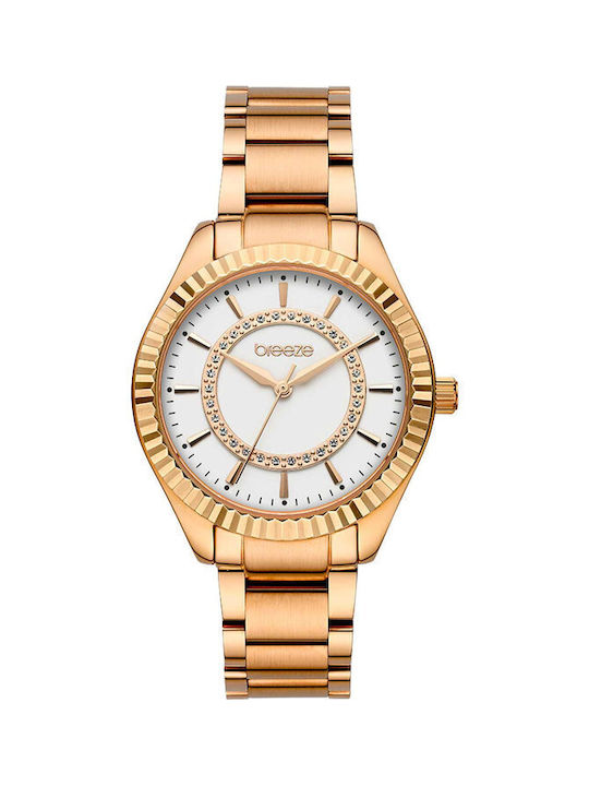 Breeze Watch with Pink Gold Metal Bracelet