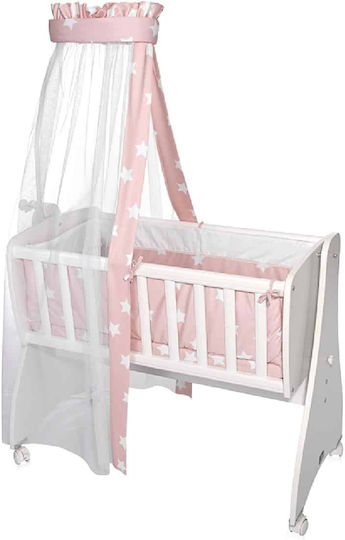 Lorelli Baby Cradle Bedding Set First Dreams 7pcs Pink
