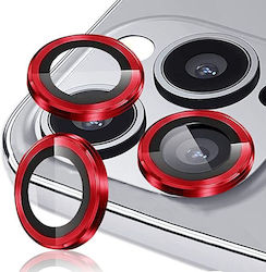 Frame Протектор за камера Закалено стъкло Red за Apple iPhone 15 Pro 5G, Apple iPhone 15 Pro Max 5G