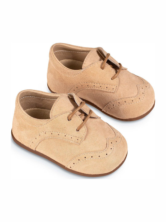 Babywalker Βαπτιστικά Δερμάτινα Oxfords Μπεζ