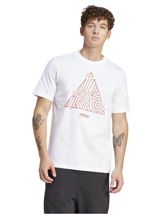 Adidas Tiro T-shirt Bărbătesc cu Mânecă Scurtă Alb