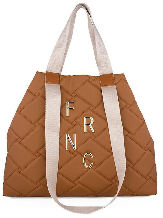 FRNC Geantă de damă Shopper De umăr Tabac maro
