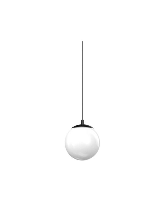 Ideal Lux Ego Pendant Κρεμαστό Φωτιστικό Μονόφωτο Μπάλα Μαύρο