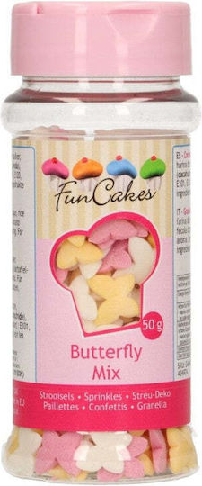 Fun Cakes Διακοσμητικά Κας Κας Πεταλούδες Mix Πολύχρωμα 50gr