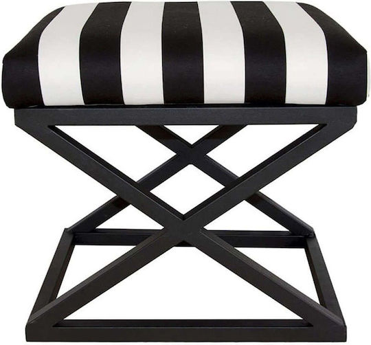 Stool For Living Room Capraz Babyface Black-white 50x40x42cm Stool For Living Room Capraz Babyface Black-white 50x40x42cm