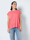 Noisy May Women's Oversized T-shirt Coral