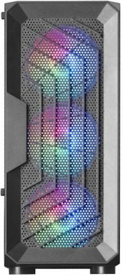 Mars Gaming MC-TOR Gaming Midi Tower Κουτί Υπολογιστή με RGB Φωτισμό Μαύρο