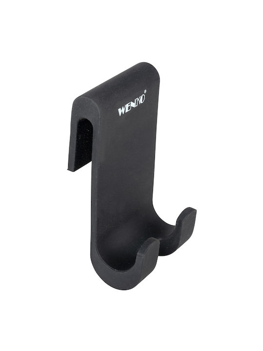 Wenko Άγκιστρο Μπάνιου Διπλό με Βίδες ​9.5x9.5cm Μαύρο