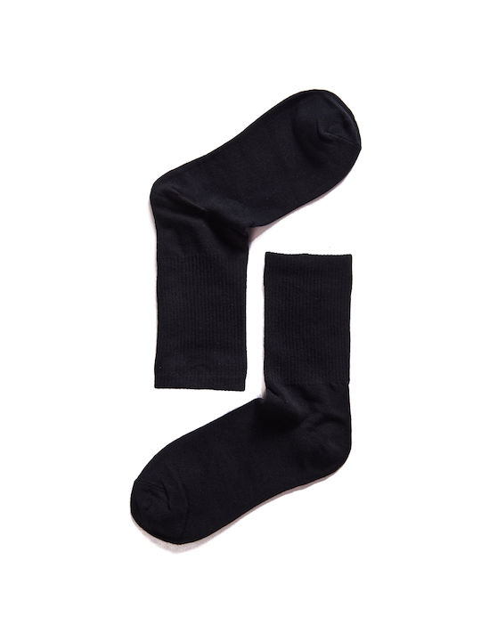 Comfort Damen Einfarbige Socken Schwarz 1Pack