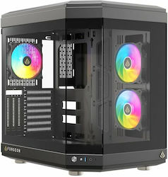 Forgeon Box Middle Tower Cutie de calculator cu iluminare RGB Negru