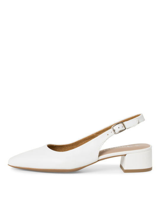 Tamaris Leather White Heels