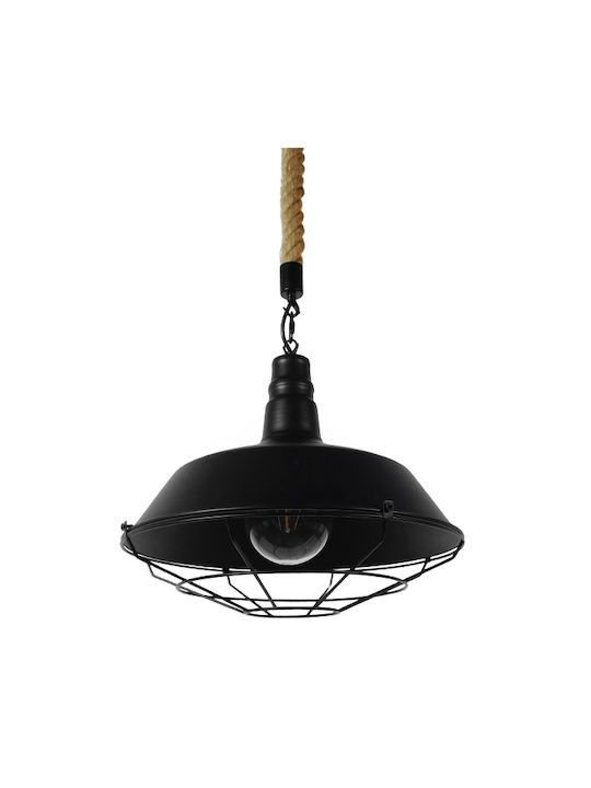 GloboStar Pendant Light Single-Light Bell for Socket E27 Black