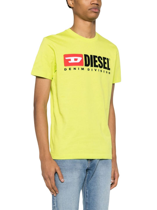 Diesel Ανδρικό T-shirt Κοντομάνικο Κίτρινο