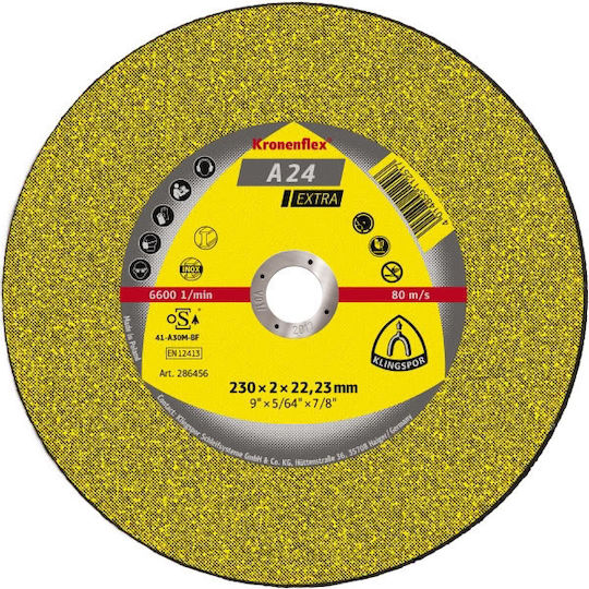 Klingspor Δίσκος Κοπής Μετάλλου 230mm 25τμχ