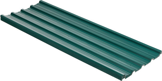 Outsunny Metal Fence Panel in Green Color 1.29m x 45cm