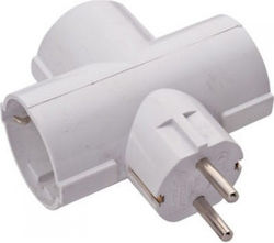 ForHome T-Shaped Wall Plug White