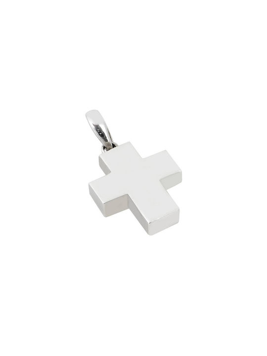 Herren Weißgold Kreuz 14K