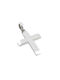 Men's White Gold Cross 14K