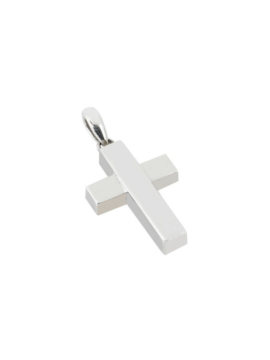 Herren Weißgold Kreuz 14K