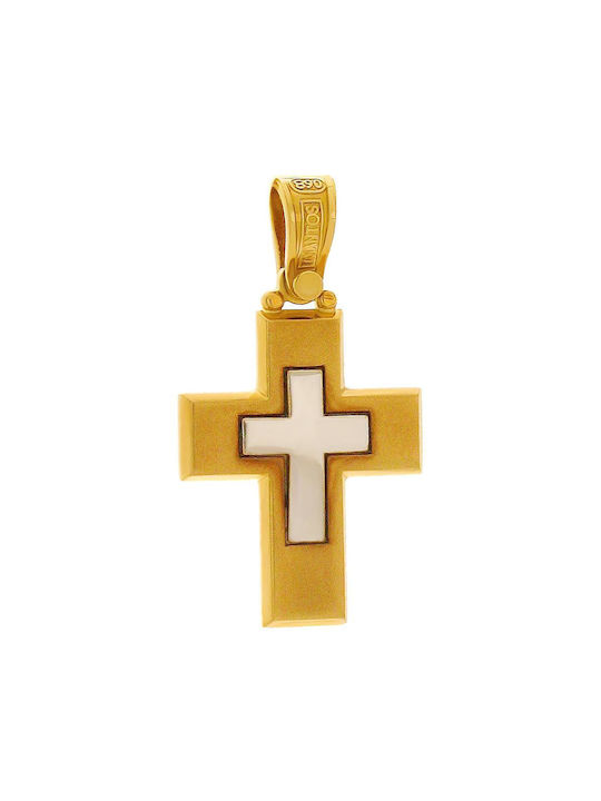 Q-Jewellery Herren Gold Kreuz 18K