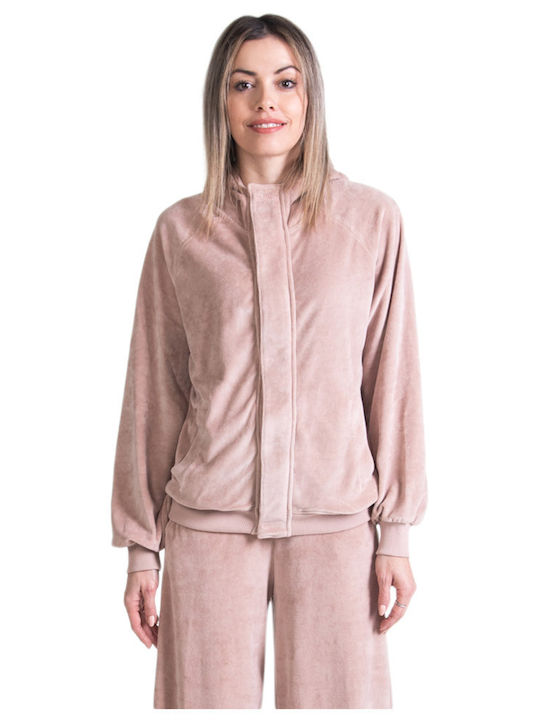 Be:Nation Women's Cardigan with Zipper Pink