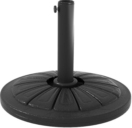 Outsunny Umbrella Stand made of Cement Black Velvet-Black Metal 43x43cm