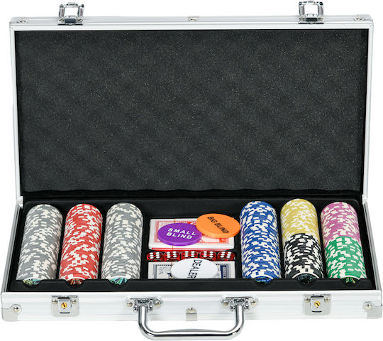 Sportnow Set 300 Poker Chips with 3 Decks