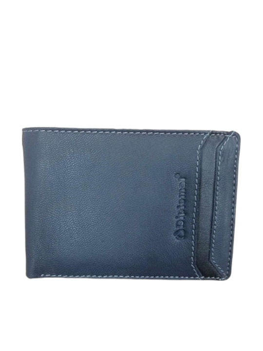 Leder Herren Geldbörse Karten mit RFID Blau