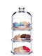 Espiel Villa Patisserie Γυάλινη Εταζέρα Διάφανη Ø26xY26cm Π26xΜ26xΥ26cm 6τμχ