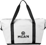 Mcan Sac de voiaj 36lt Alb din Piele L43xL25xH34cm