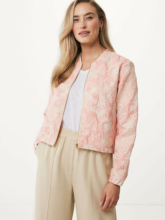 Mexx Women's Short Bomber Jacket for Winter Coral