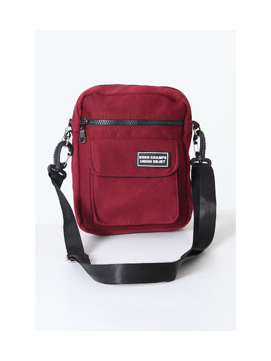 Shaka Herrentasche Schulter / Crossbody Burgundisch