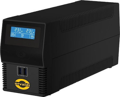 Orvaldi i650 LCD USV 600VA 360W mit 4 IEC Steckdosen