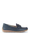 Δερμάτινα Γυναικεία Loafers σε Μπλε Χρώμα