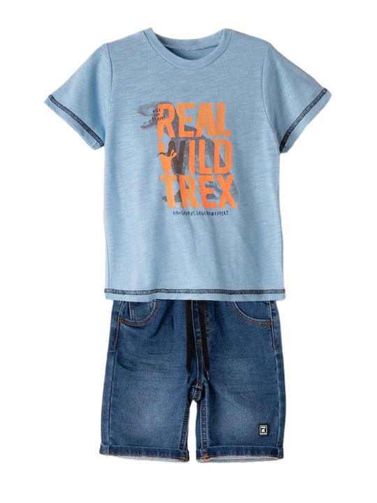 Kinder-Set mit Shorts Sommer 2Stück Light Blue