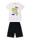 Energiers Kids Set with Shorts Summer 2pcs White