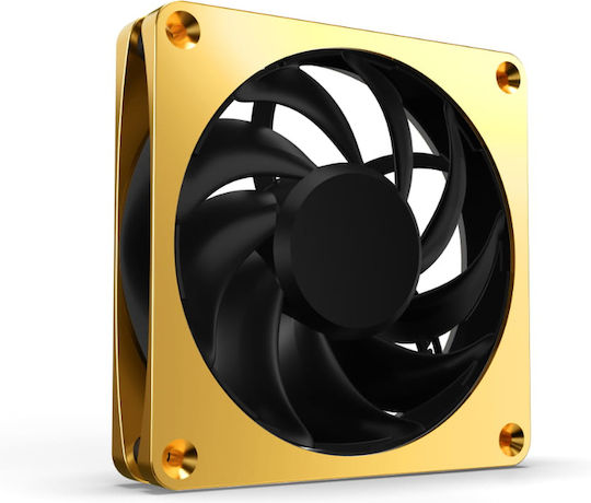 Alphacool Apex Stealth Metal Power Case Fan 120mm (3000rpm) Χωρίς Led Φωτισμό και Σύνδεση 4-Pin PWM Χρυσό