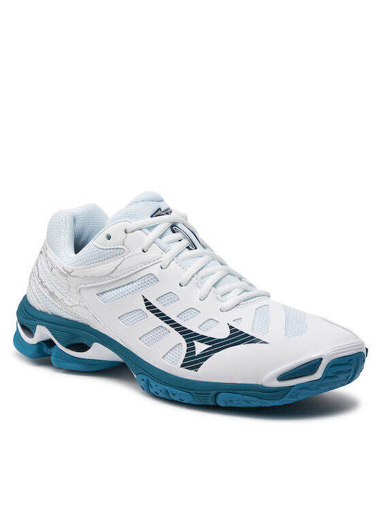 Mizuno Wave Voltage Ανδρικά Αθλητικά Παπούτσια Βόλεϊ White / Sailor Blue / Silver