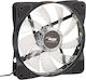 AW-12D-LED Case Fan 120mm with White Lighting and Connection 3-Pin / 4-Pin Molex 1pcs White