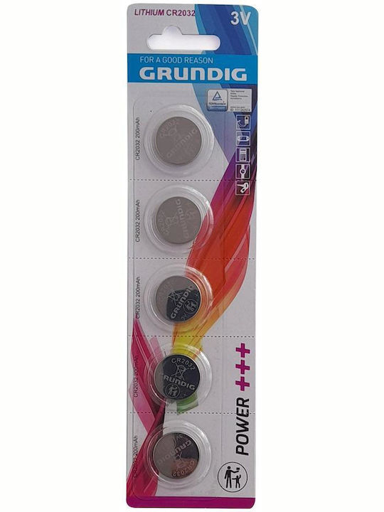 Grundig Батерии Литий За часовници CR2032 3V 5бр