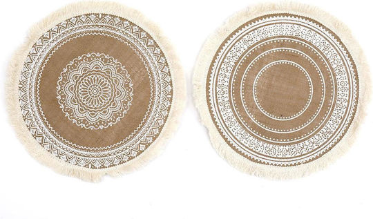 Atmosphera Stoff Tischsets Beiges 38cm