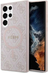 Guess 4g Colored Задна корица Изкуствена кожа / Кожа Розов (Galaxy S24 Ultra)