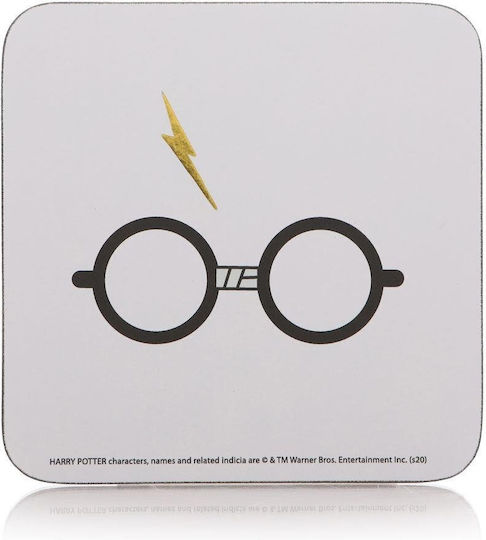 Harry Potter Στρογγυλό Σουβέρ από Φελλό Λευκό 6τμχ