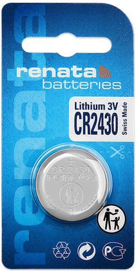 Renata Μπαταρία Λιθίου Ρολογιών CR2430 3V 1τμχ