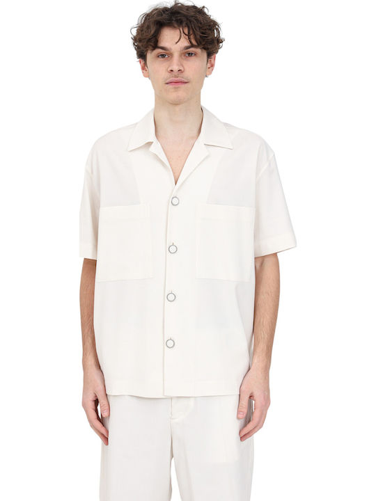 I'm Brian Cu mânecă scurtă Cămașă Panna White