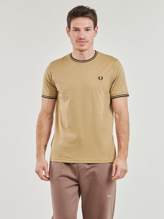 Fred Perry Men's Short Sleeve Blouse Brown