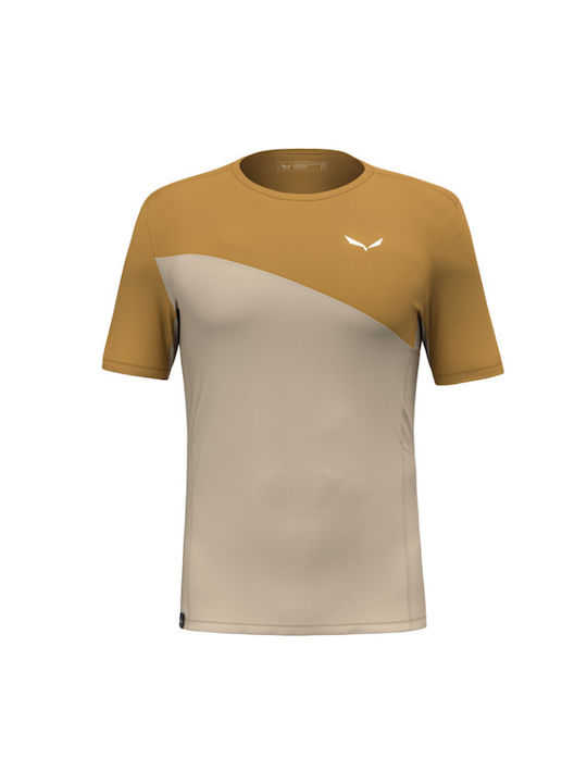 Salewa Men's Athletic Short Sleeve Blouse Beige