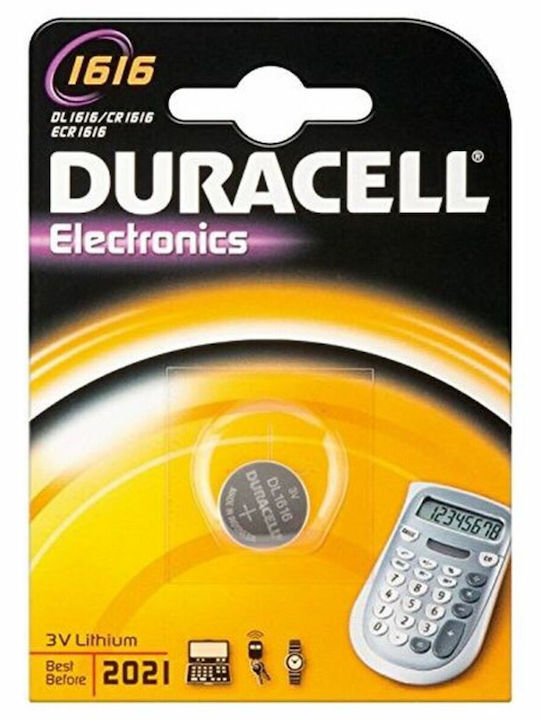 Duracell Μπαταρία Λιθίου Ρολογιών CR1616 3V 1τμχ