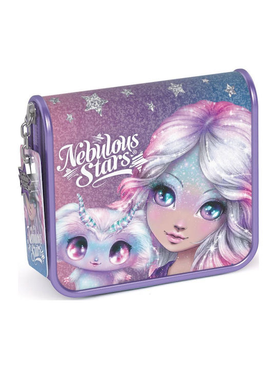 Nebulous Stars Kids Wallet with Coins with Zipper Purple